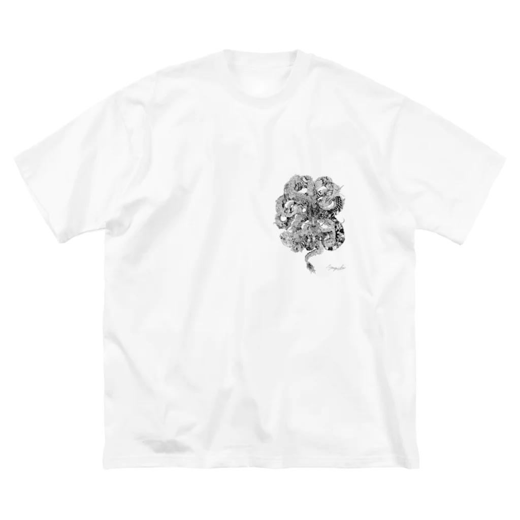 山口昇悟　Shogo Yamaguchiのリュウ ビッグシルエットTシャツ