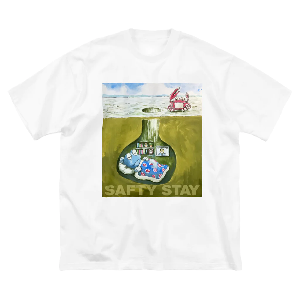 有明ガタァ商会の巣穴のガタゴロウ SAFTY STAY ビッグシルエットTシャツ