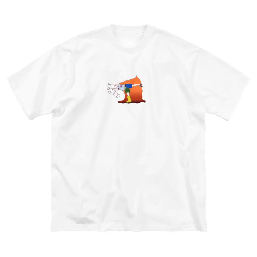 ちゅんのおみせのヒーロー(カラー) ビッグシルエットTシャツ