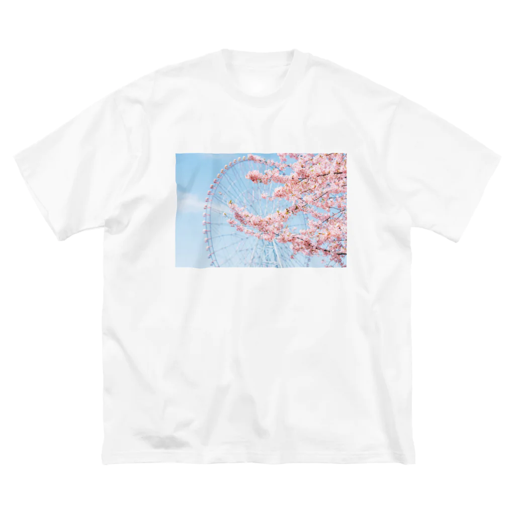 Photographer non.'s shopの観覧車と桜。 ビッグシルエットTシャツ