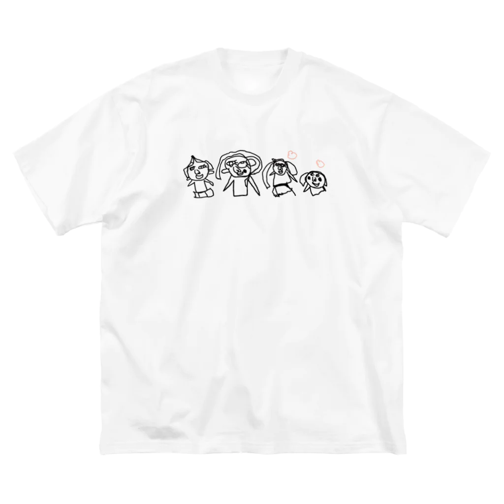 DERICOのタパプールの家族 ビッグシルエットTシャツ