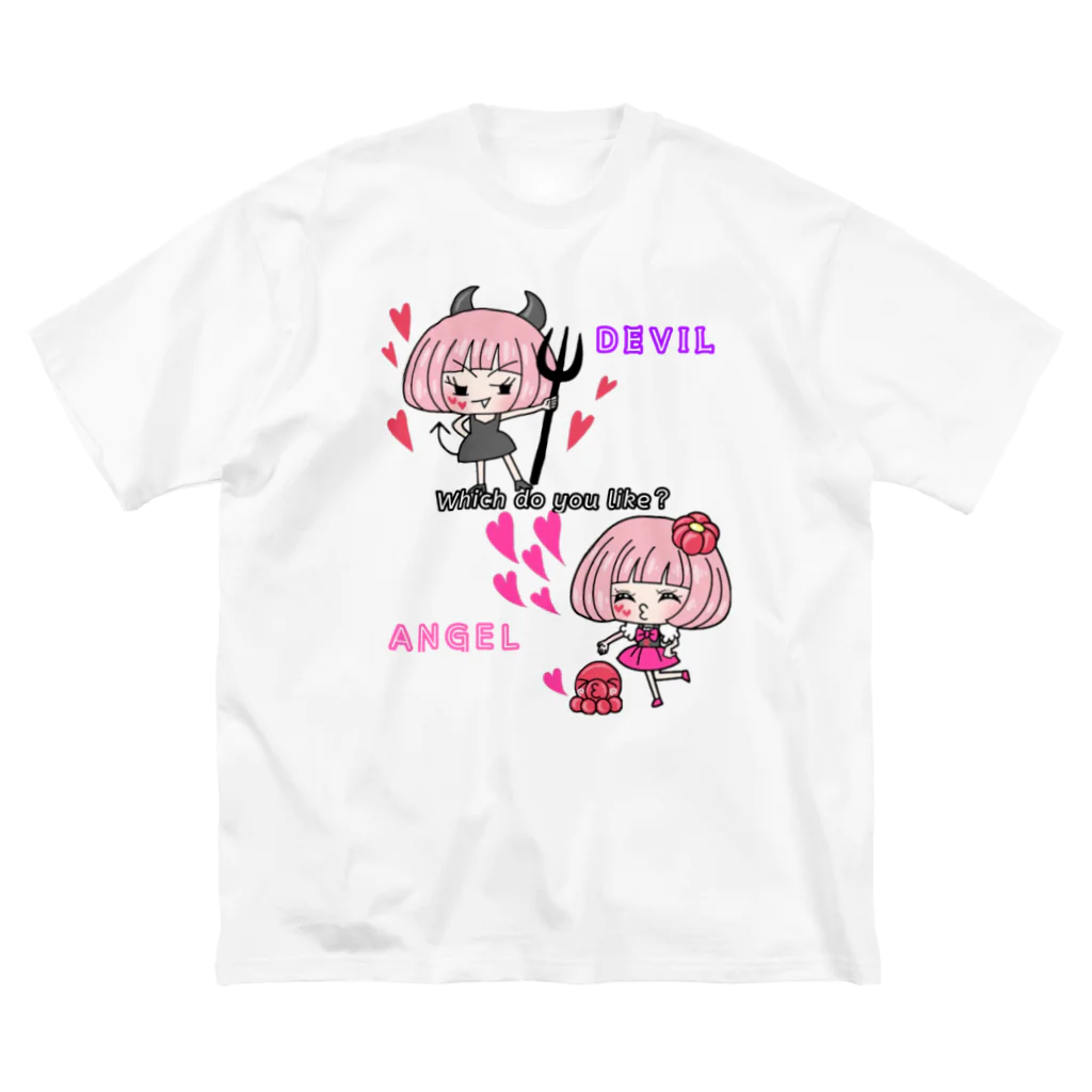 歌うバルーンパフォーマMIHARU✨〜あいことばは『笑顔の魔法』〜😍🎈の天使？悪魔？ ビッグシルエットTシャツ