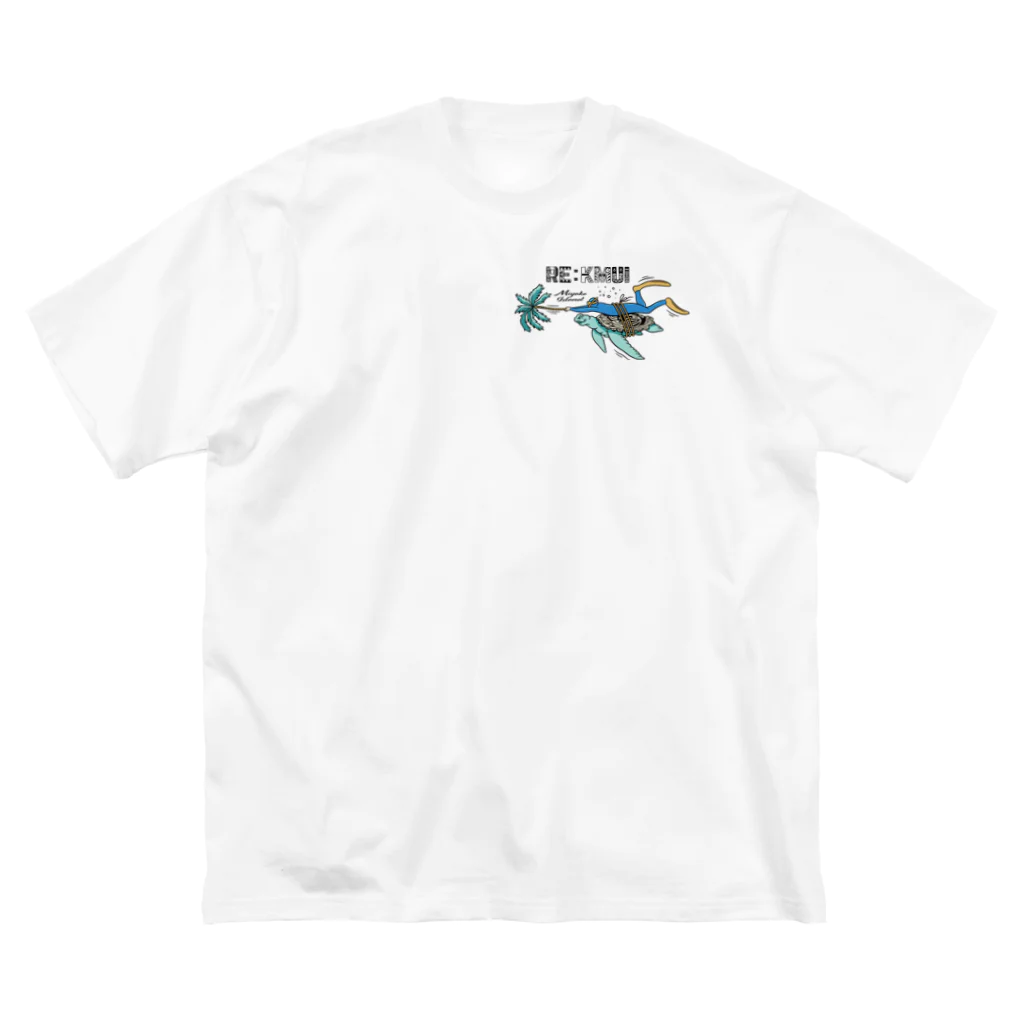 Re:kmui-レプンカムイ-のRe:kmui Relaxing Hunter 白T ビッグシルエットTシャツ