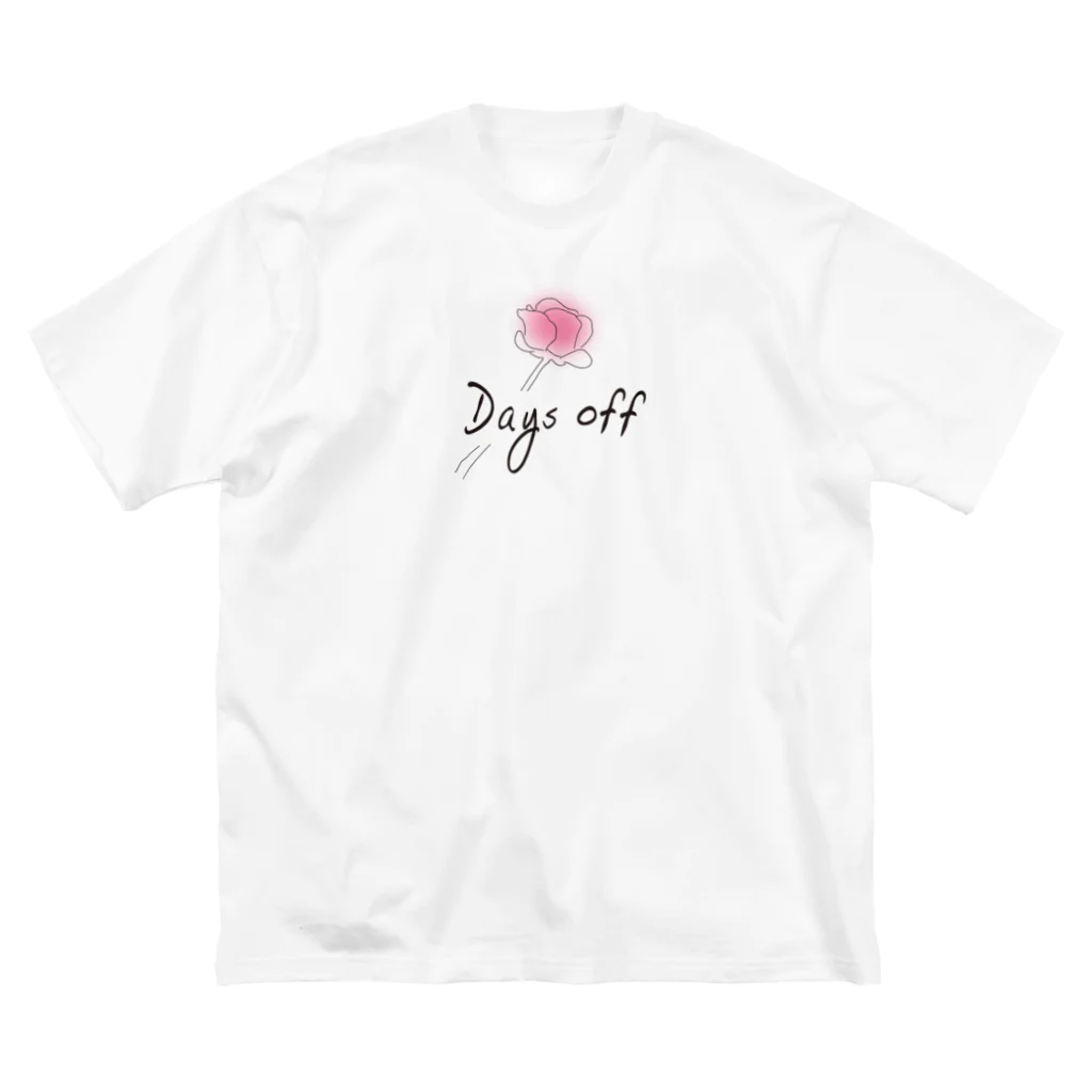 Days off (デイズオフ)の薔薇 ビッグシルエットTシャツ