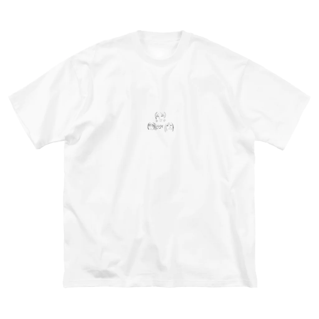 おじんじゃ社務所 (ginger公式グッズ販売)のなおやさんデザイン⛩3人似顔絵 ビッグシルエットTシャツ