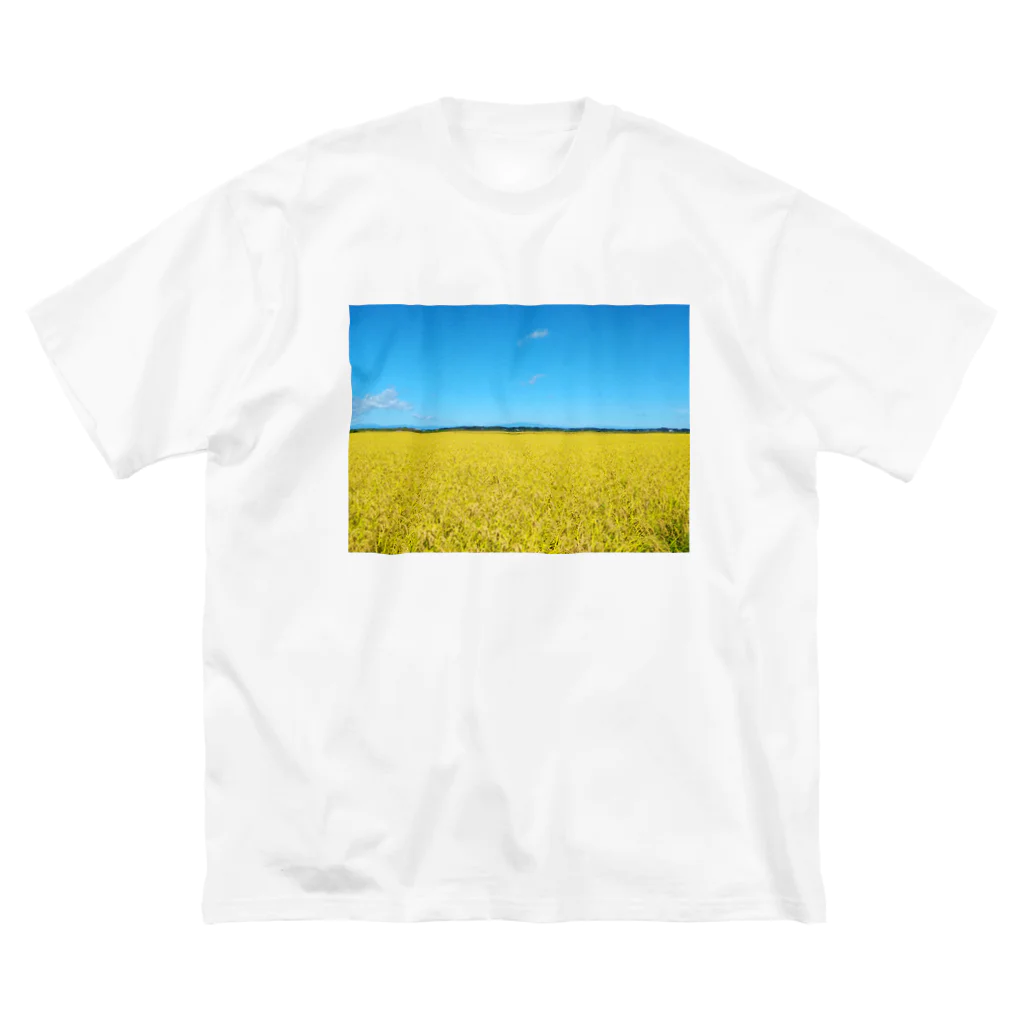 雁花工房（寄付アイテム販売中です）の田んぼと青空 Big T-Shirt