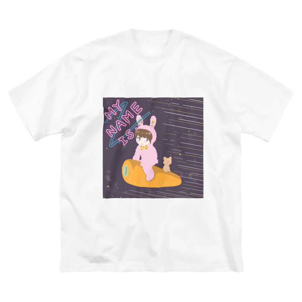 lilysshopのまいねーむいず ビッグシルエットTシャツ