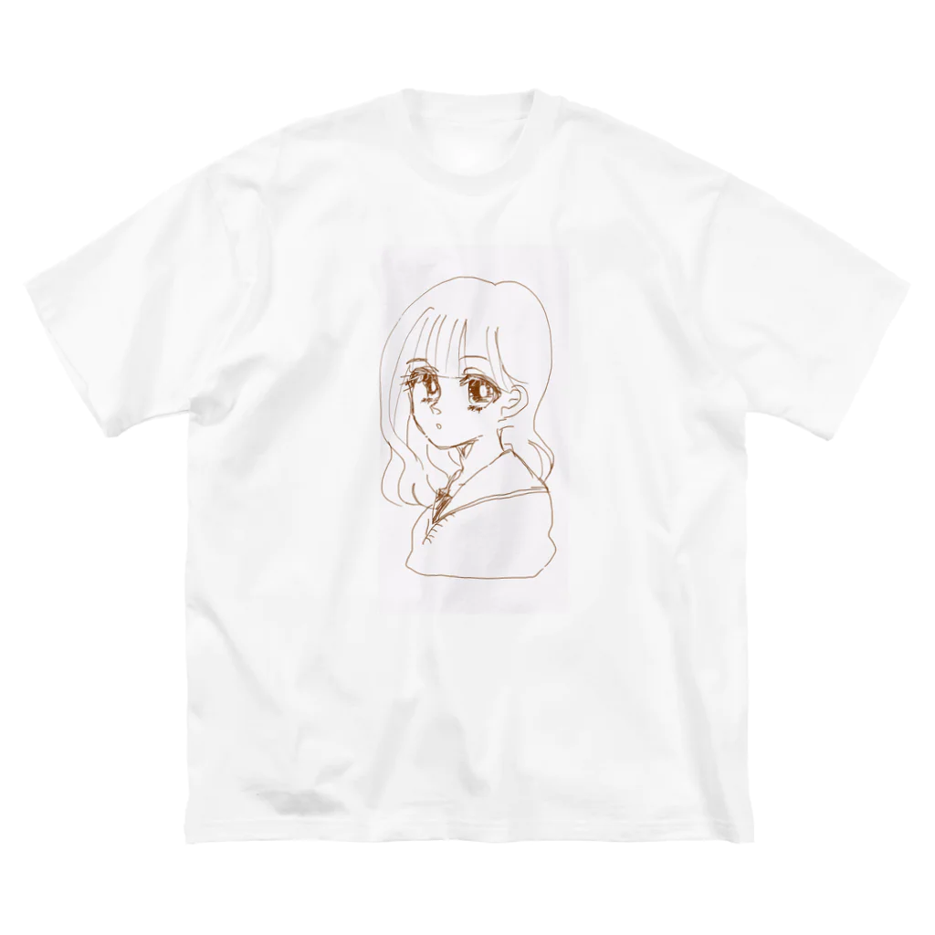 な🍰の少女漫画の女の子 ビッグシルエットTシャツ