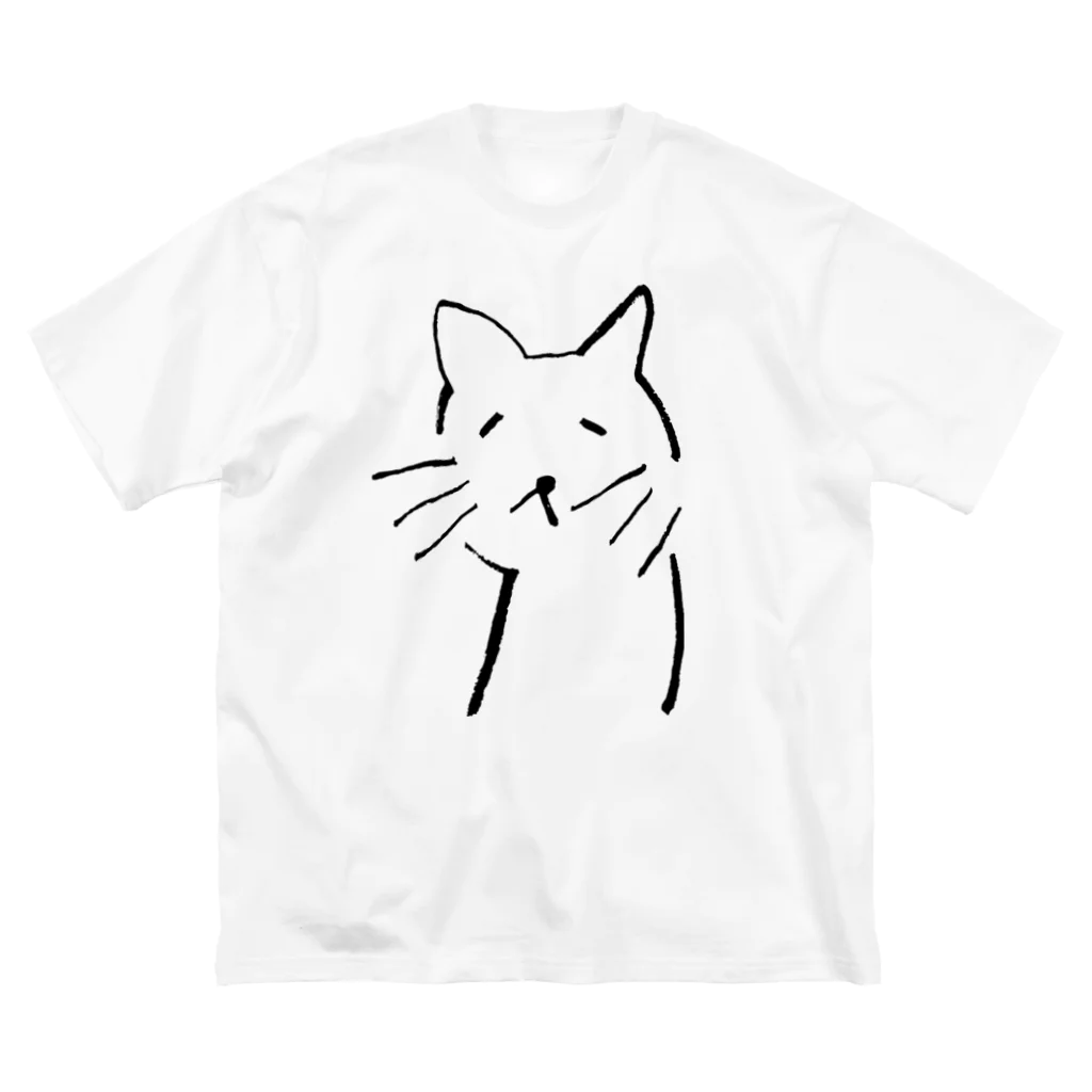 mikitoartの髭猫 ビッグシルエットTシャツ