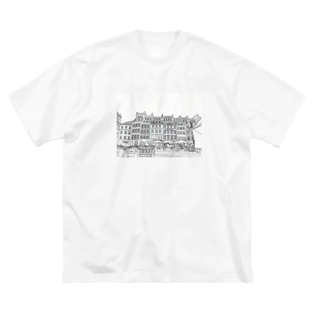 モモンヌの洋服屋さんのワルシャワ旧市街 Big T-Shirt