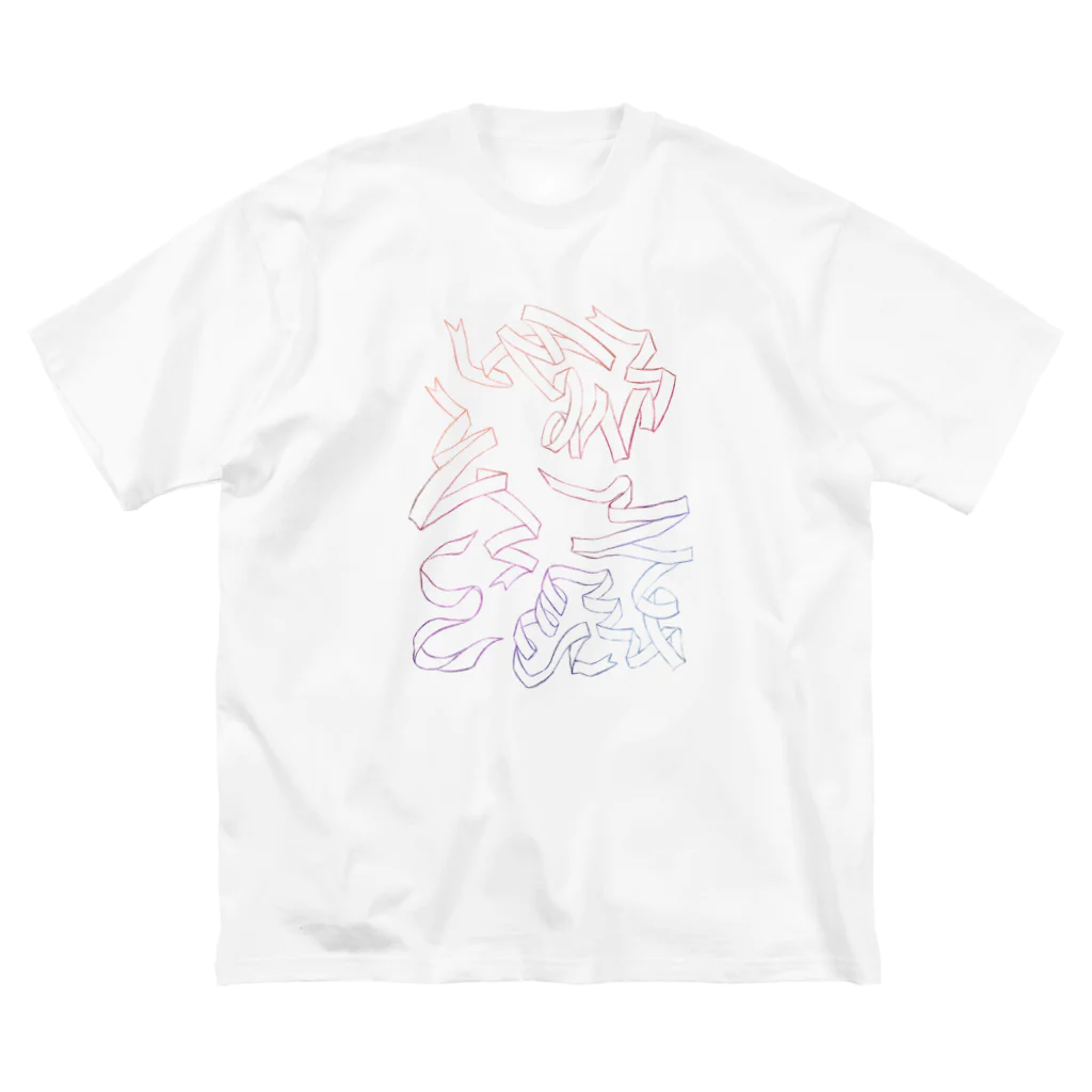 chooseの虹リボンひらり ビッグシルエットTシャツ