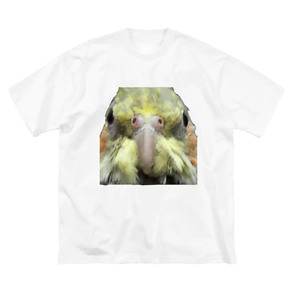 kabazousaruinunekoの圧をかけてくるオカメインコ ビッグシルエットTシャツ