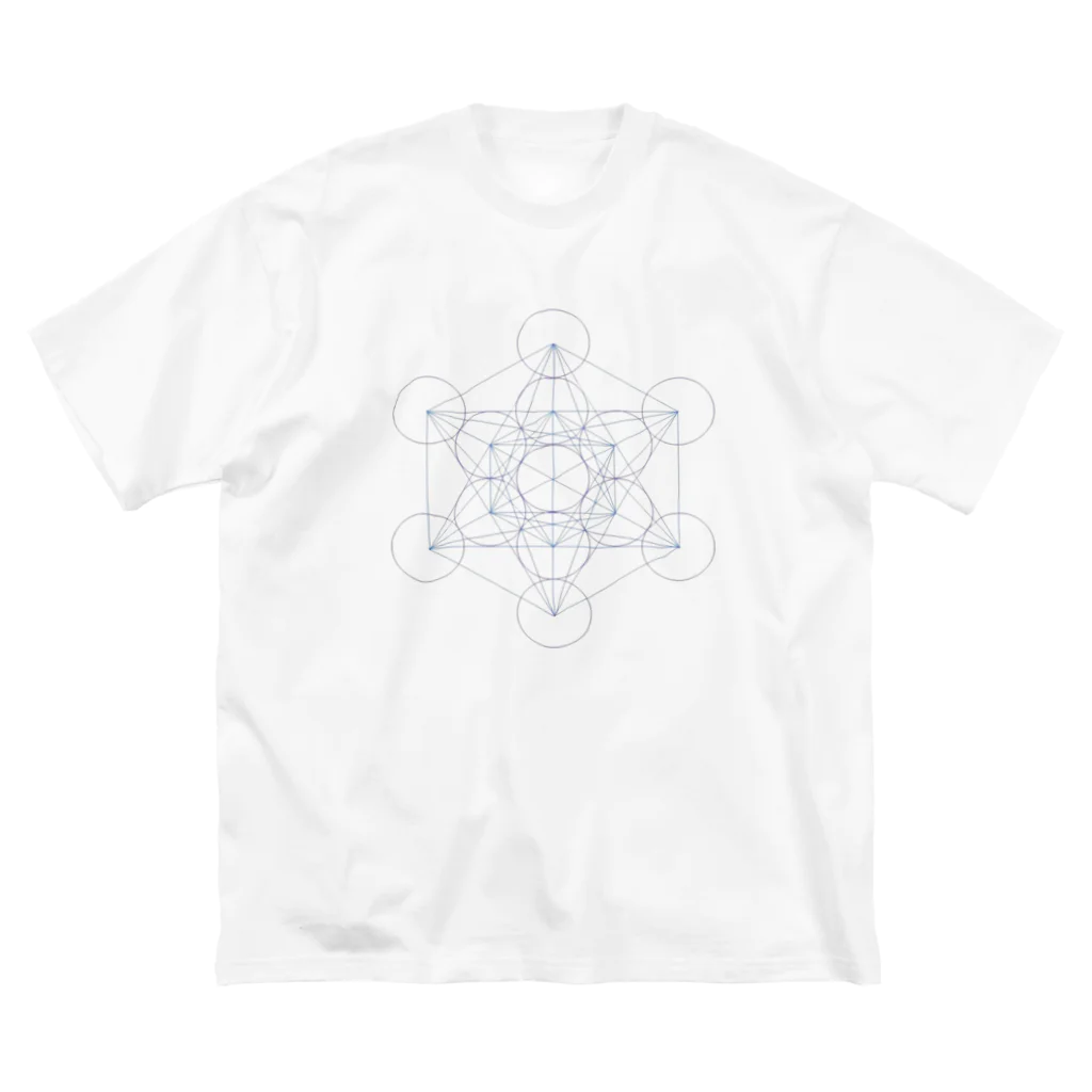 silvermist358のシンプル　「Metatron’s Cube」 ビッグシルエットTシャツ