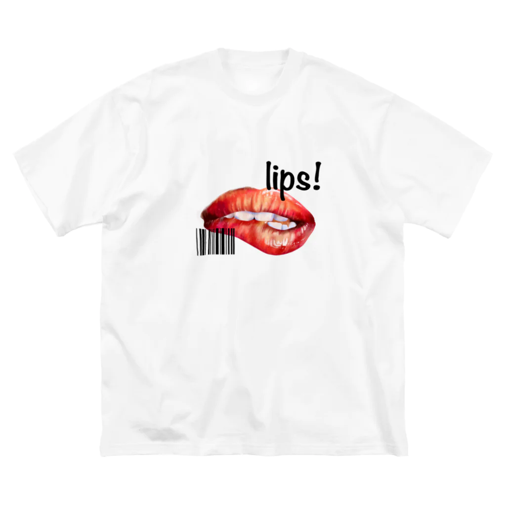 RABIHAIRのlips！ロゴグッズ ビッグシルエットTシャツ