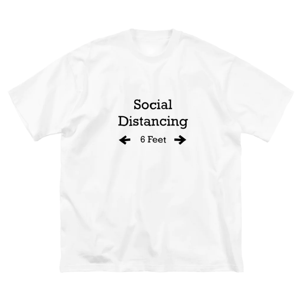 frankc8のSocial Distancing 6 Feet ビッグシルエットTシャツ