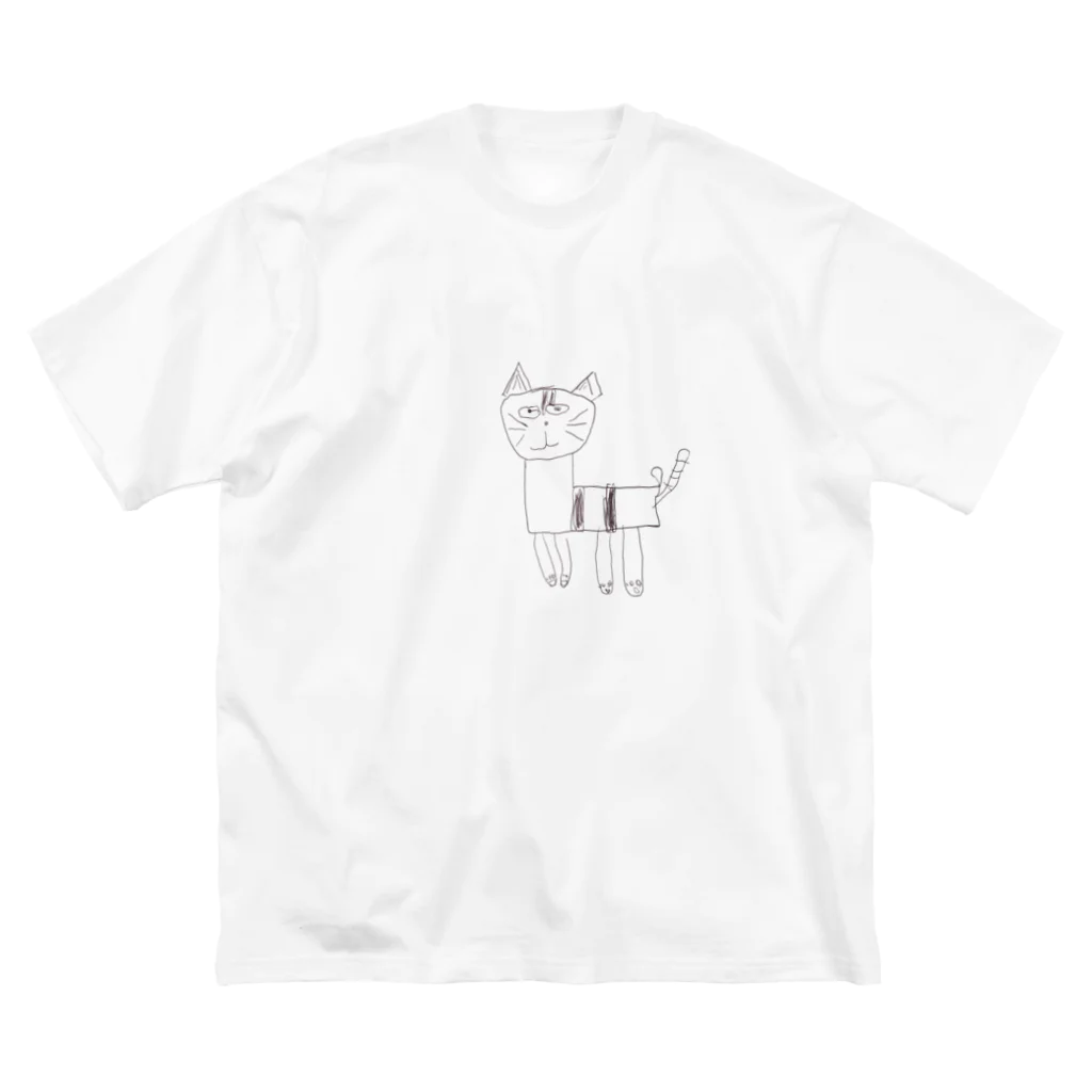 mana&meguののほほん猫 ビッグシルエットTシャツ