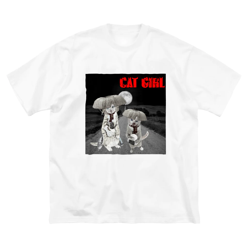 Rock catのCAT GIRL 股旅 ビッグシルエットTシャツ