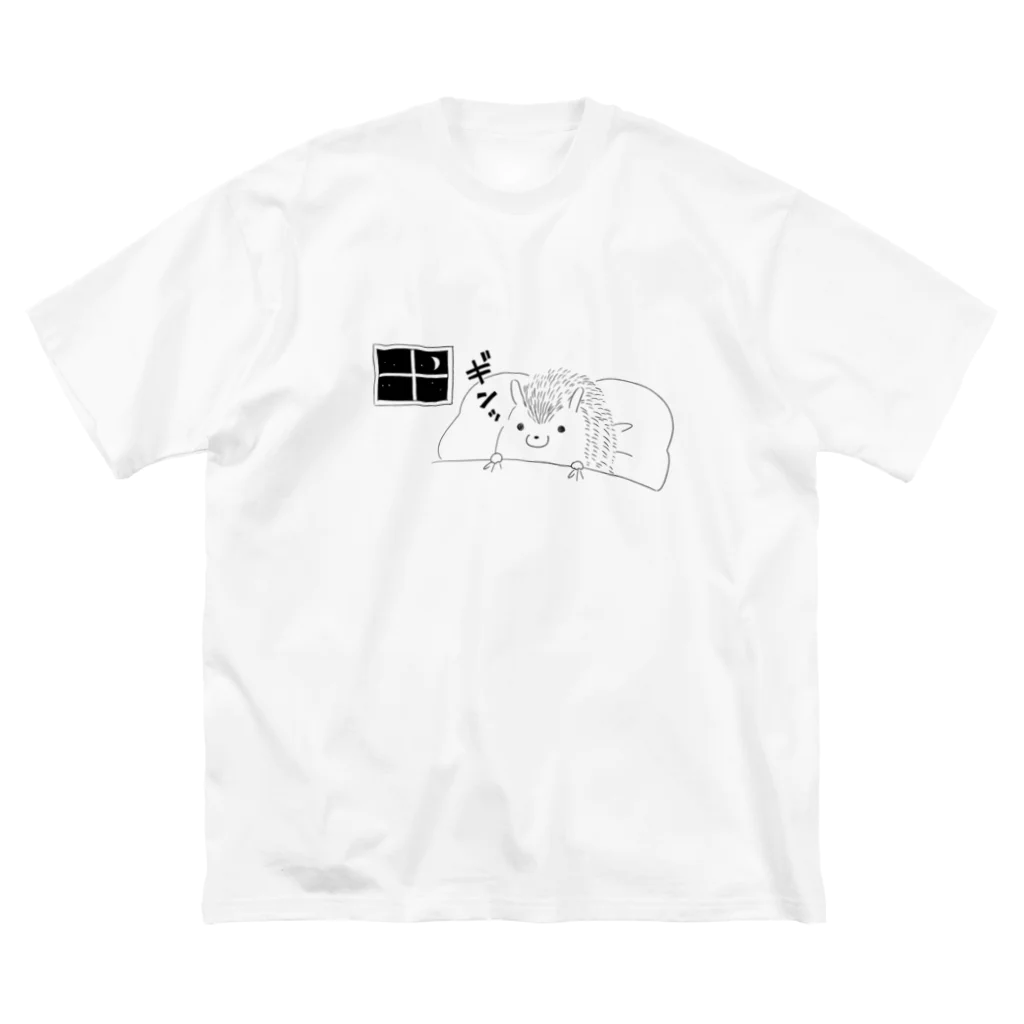 AKINO SHOPの眠れないハリネズミ ビッグシルエットTシャツ