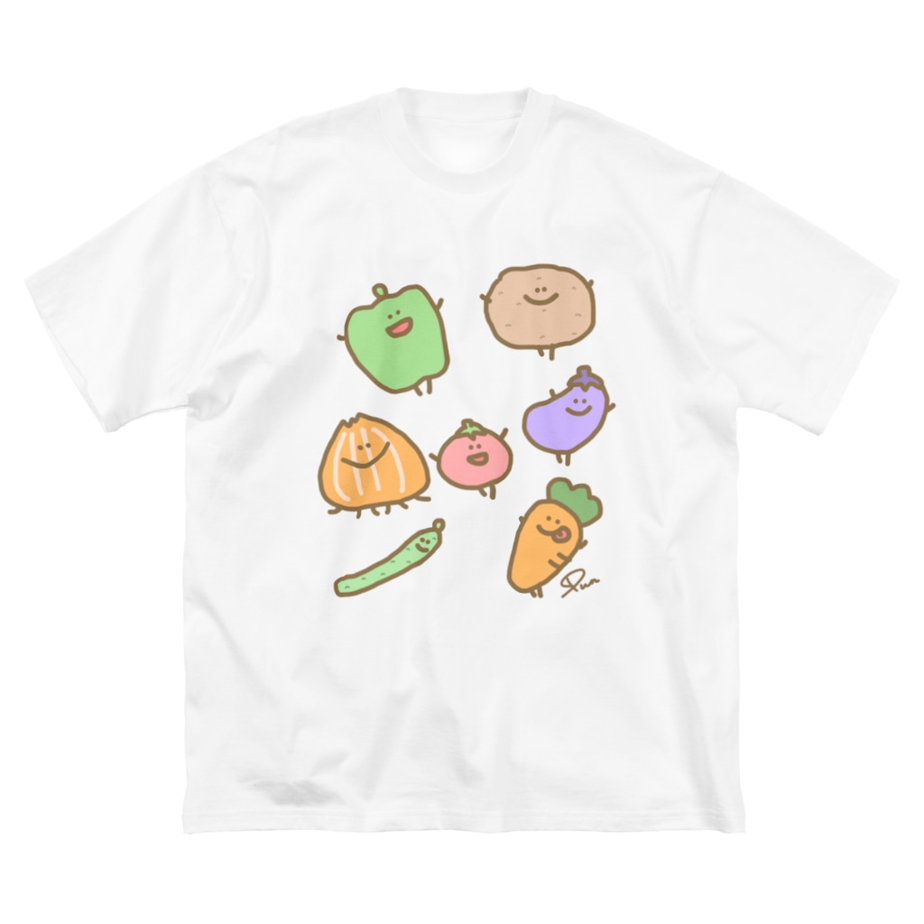 大人気野菜のべじさんず ぷんちん Lineスタンプや絵文字販売中 Puntin のビッグシルエットtシャツ通販 Suzuri スズリ