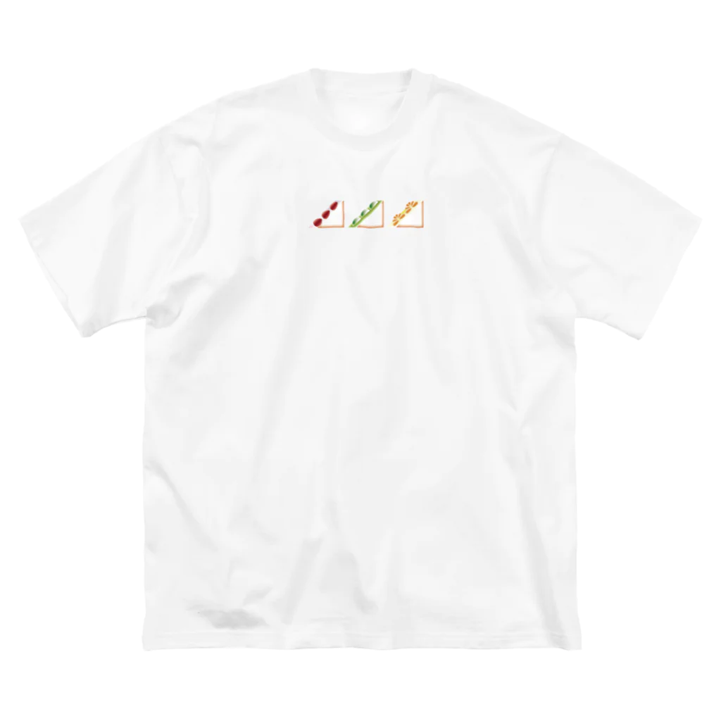 にしむー食堂の雑貨屋さんの春のフルサンセット（よこ） ビッグシルエットTシャツ