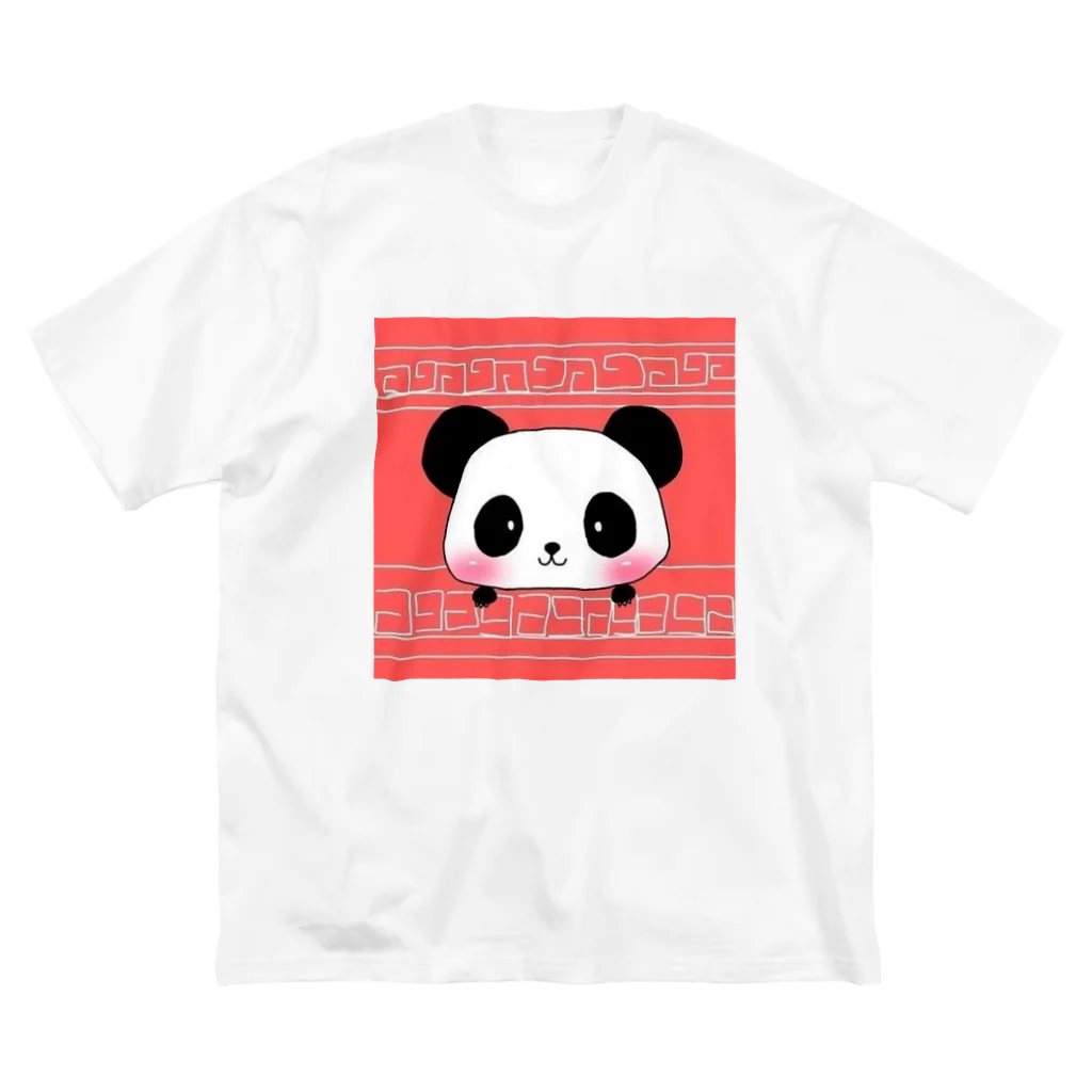 よこみー公式グッズの大熊猫 ビッグシルエットTシャツ