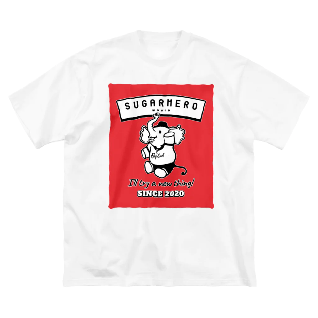 sugarmeroのsugarmero_elephant01 ビッグシルエットTシャツ