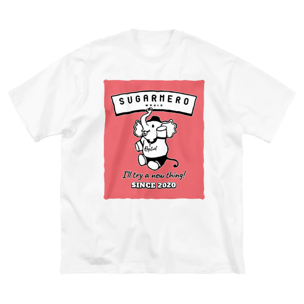 sugarmeroのsugarmero_elephant02 ビッグシルエットTシャツ