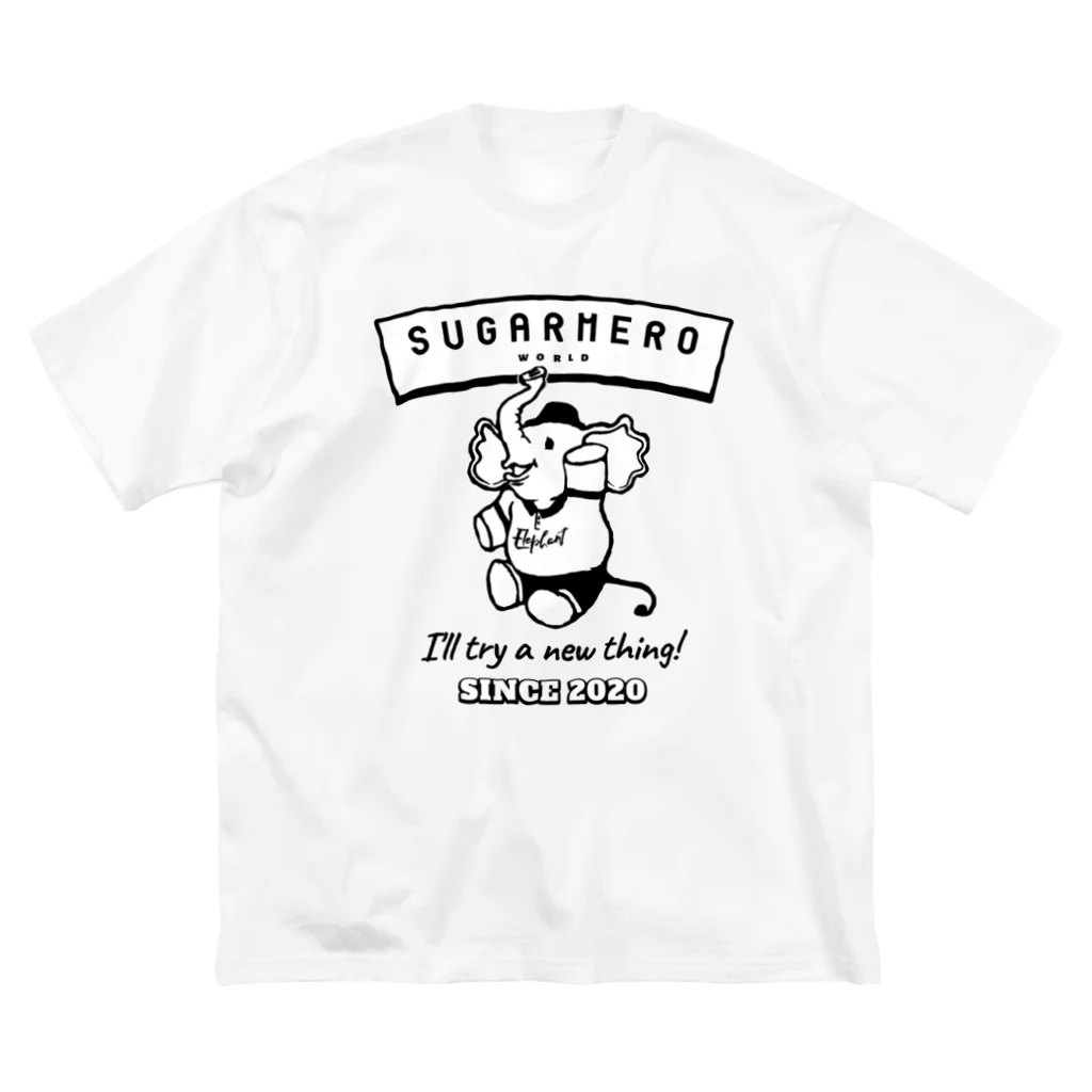 sugarmeroのsugarmero_elephant04 ビッグシルエットTシャツ