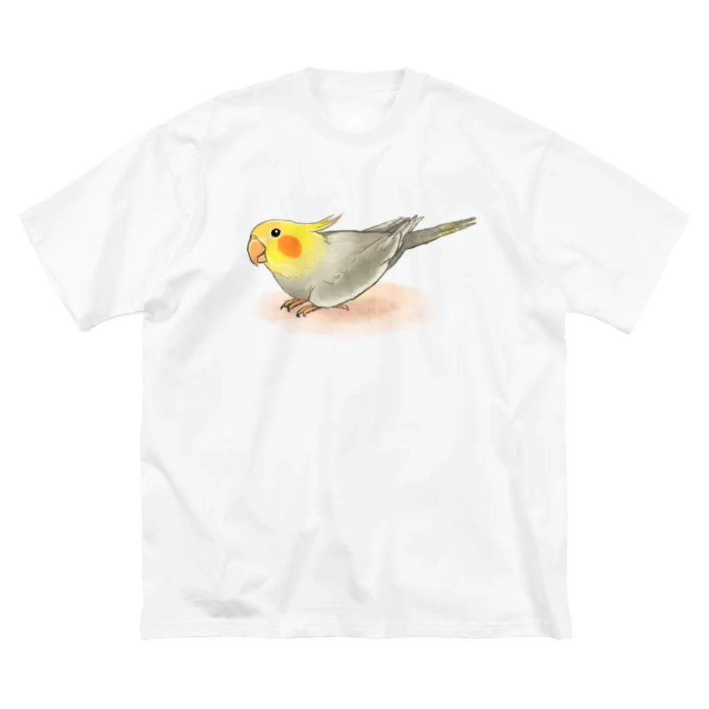 まめるりはことりのオカメインコ　レキ【まめるりはことり】 ビッグシルエットTシャツ