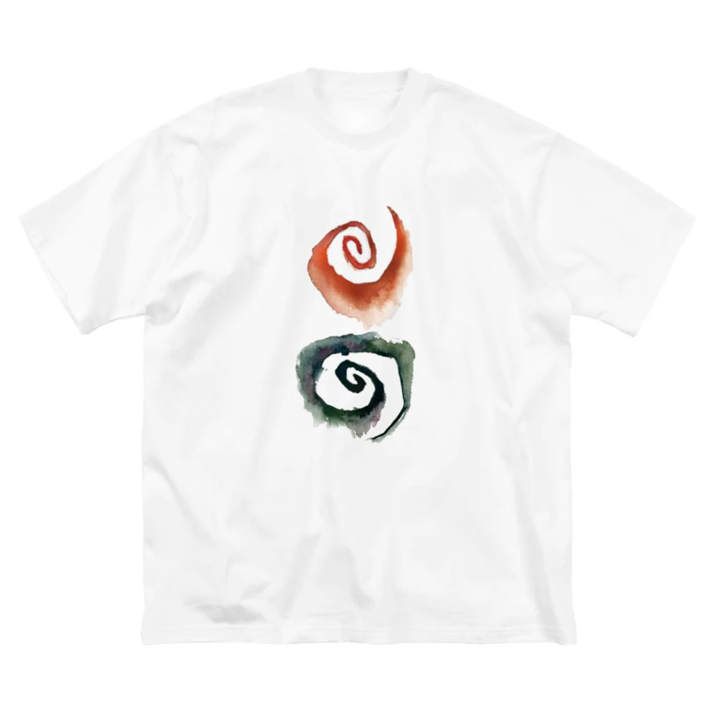 WAMI ARTの天地(ヲシテ文字の『アワ』) ビッグシルエットTシャツ