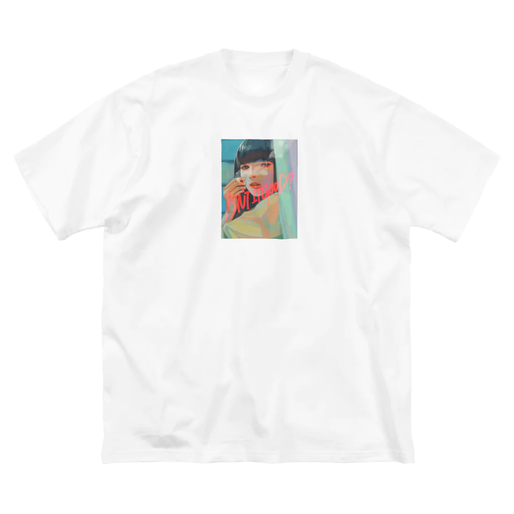 留置太輔(とめさん)の喫煙女子ビッグTシャツ(細畑理奈ver) Big T-Shirt