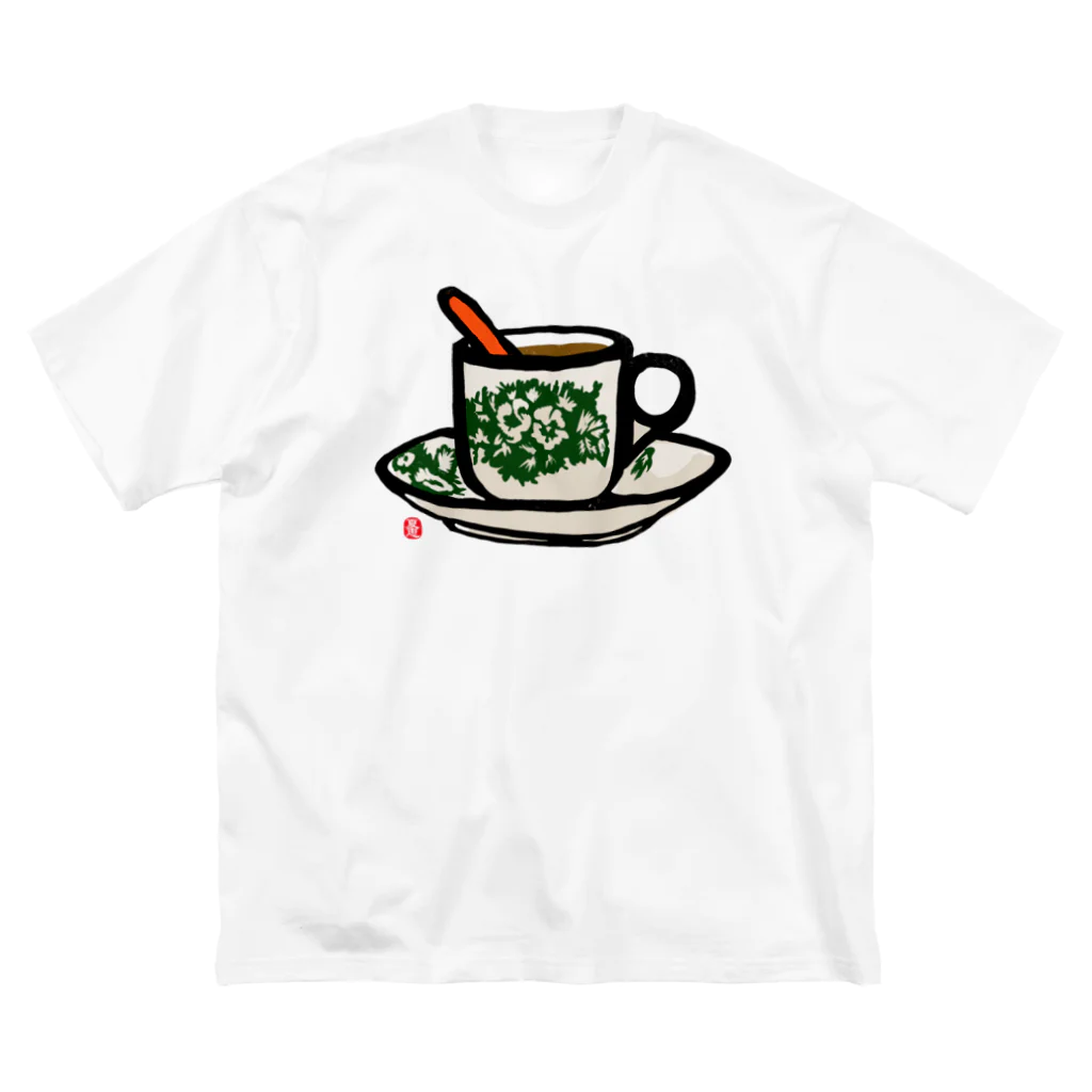 sugar-addictのホワイトコーヒー ビッグシルエットTシャツ