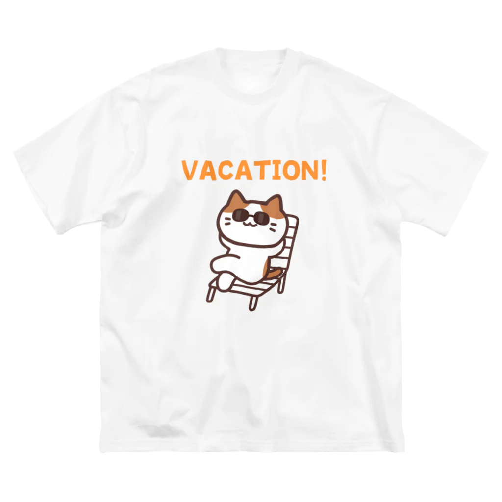  とろろんのねこさん(バカンス) ビッグシルエットTシャツ