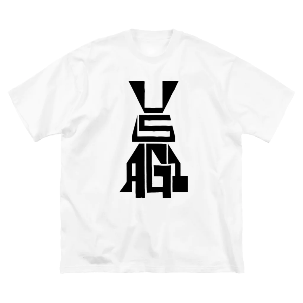 1110graphicsのUSAGI / 兎 ビッグシルエットTシャツ