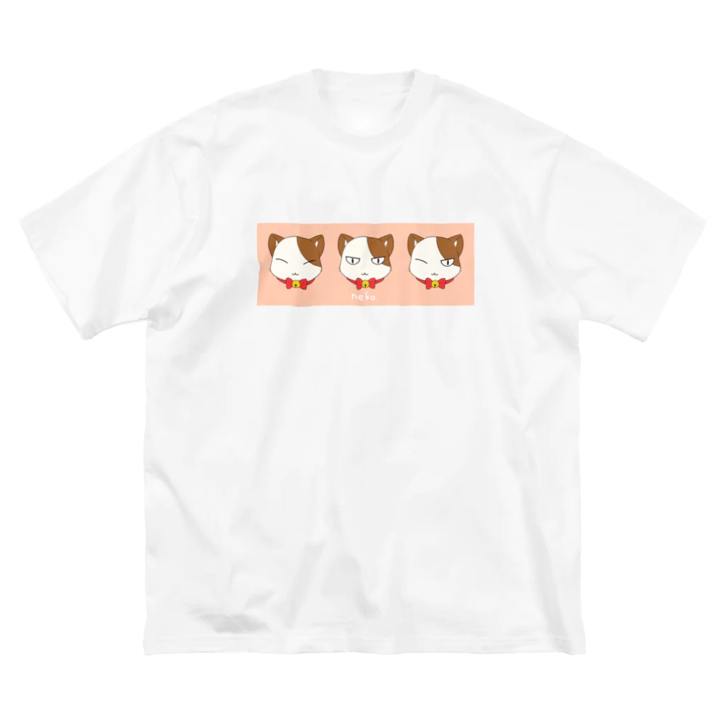 アオフジマキのneko ビッグシルエットTシャツ