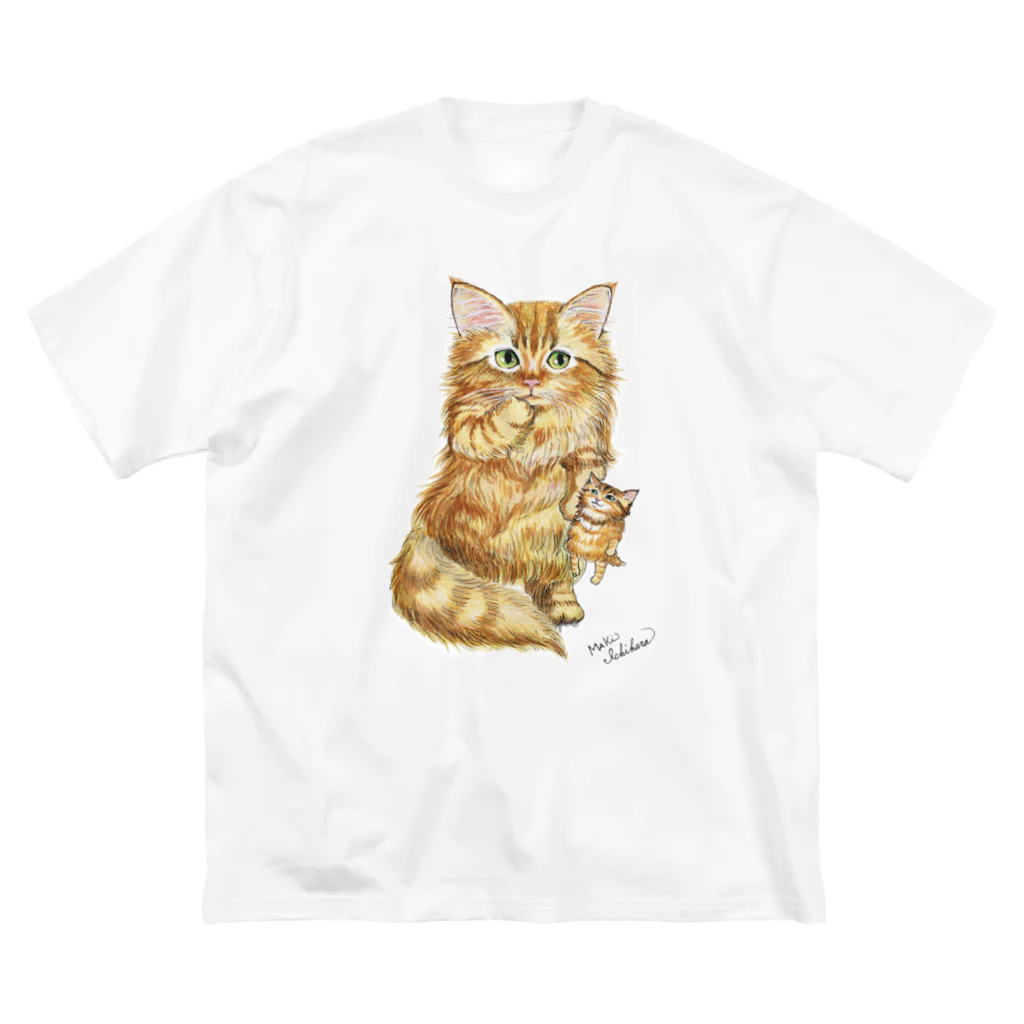 もけけ工房 SUZURI店のすももちゃん ビッグシルエットTシャツ