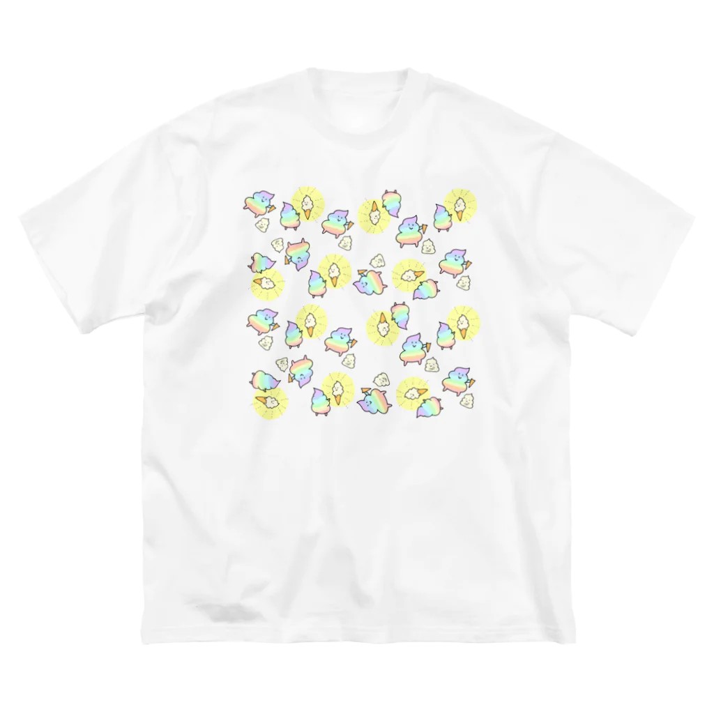 segasworksのUNCHIKUN(高貴なる輝き）散らし ビッグシルエットTシャツ