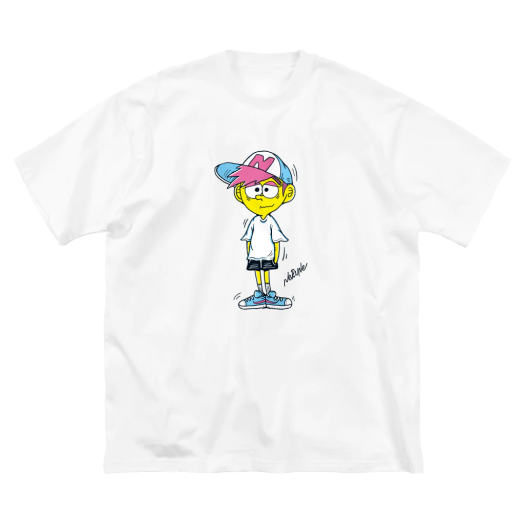 昼間寝てる店のねるねくん ビッグシルエットTシャツ