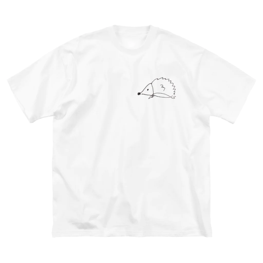 e-nagaのハリネズミくん ビッグシルエットTシャツ