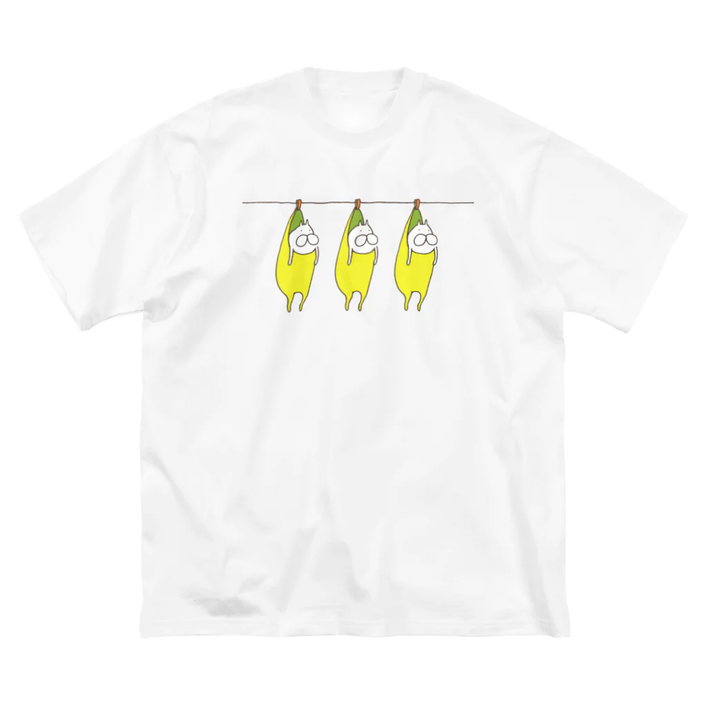 くらきち ONLINE SHOPのねこタイツの洗濯 バナナ ビッグシルエットTシャツ