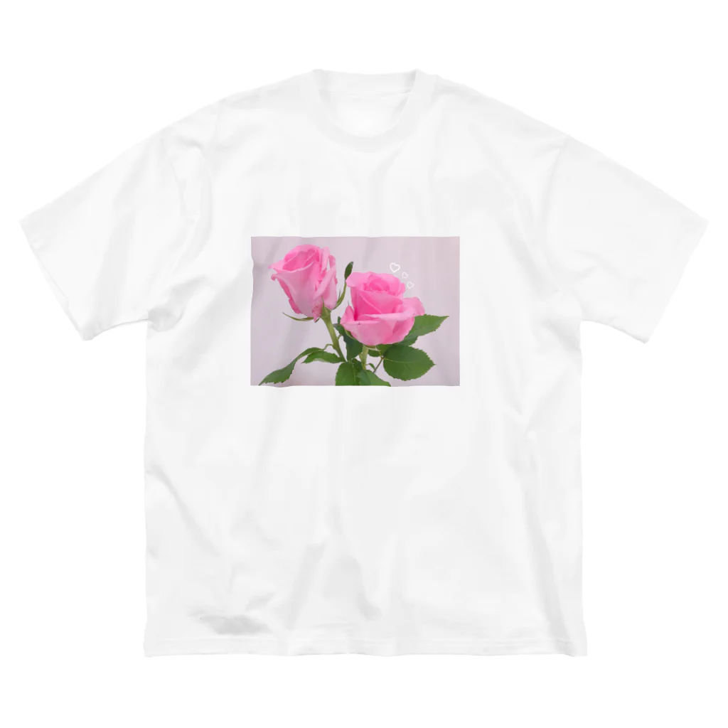 ☁️ ふわふわ ☁️のシンプルローズ 🌹 ビッグシルエットTシャツ