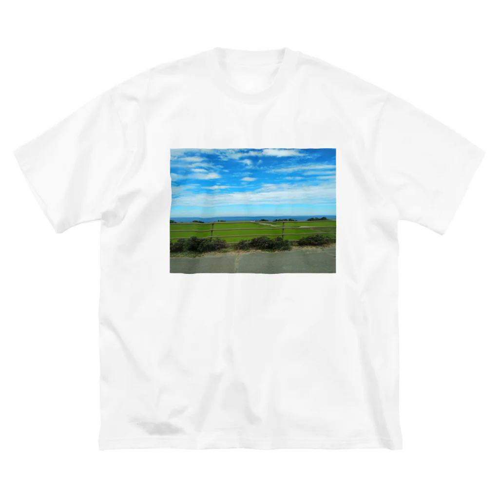 ya-ponの佐渡の空 ビッグシルエットTシャツ