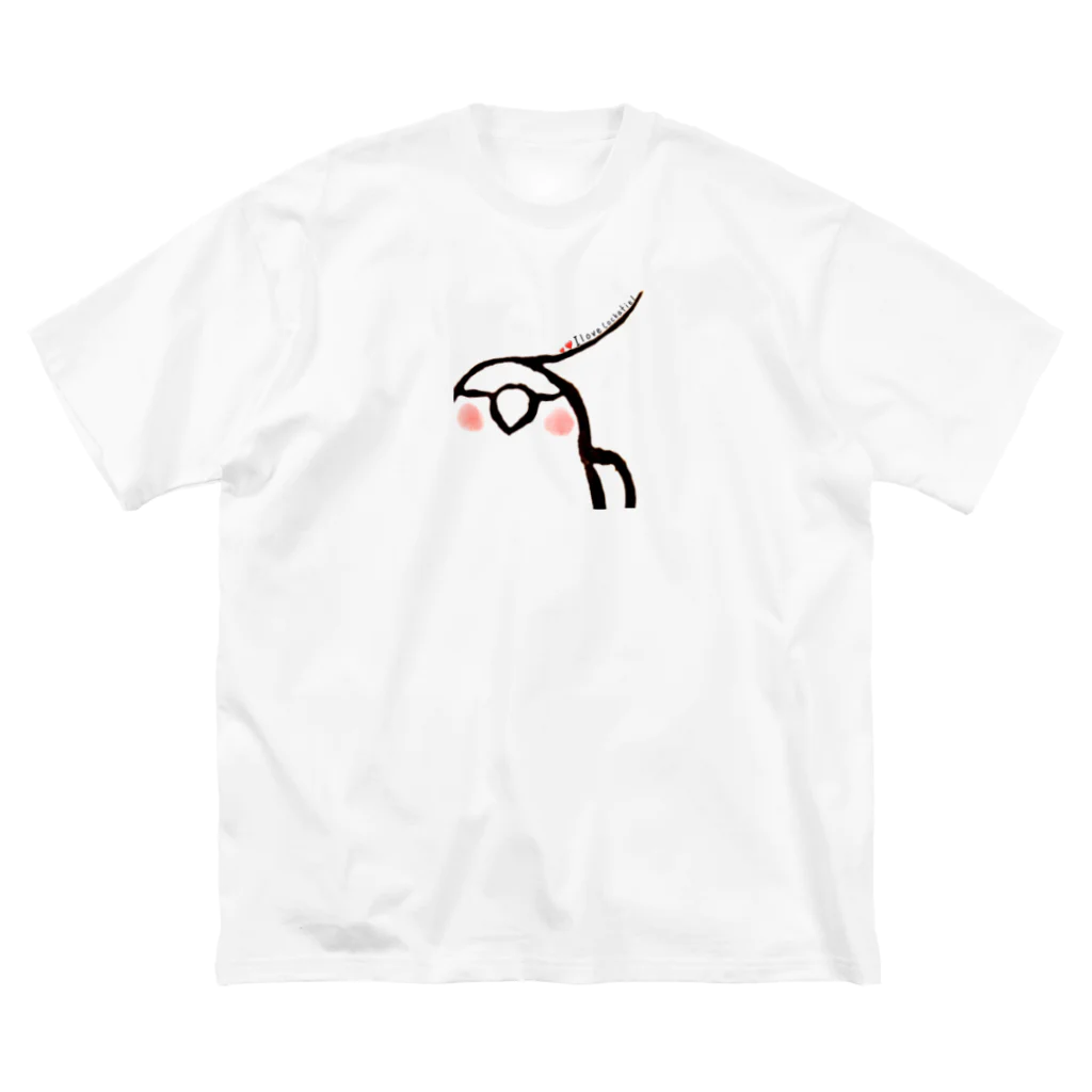 art極楽鳥のオカメインコのルビー ビッグシルエットTシャツ