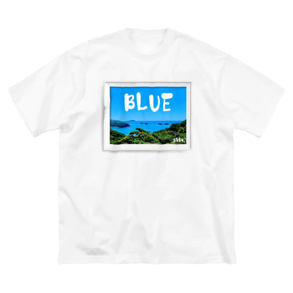 ykkthrの海　BLUE ビッグシルエットTシャツ