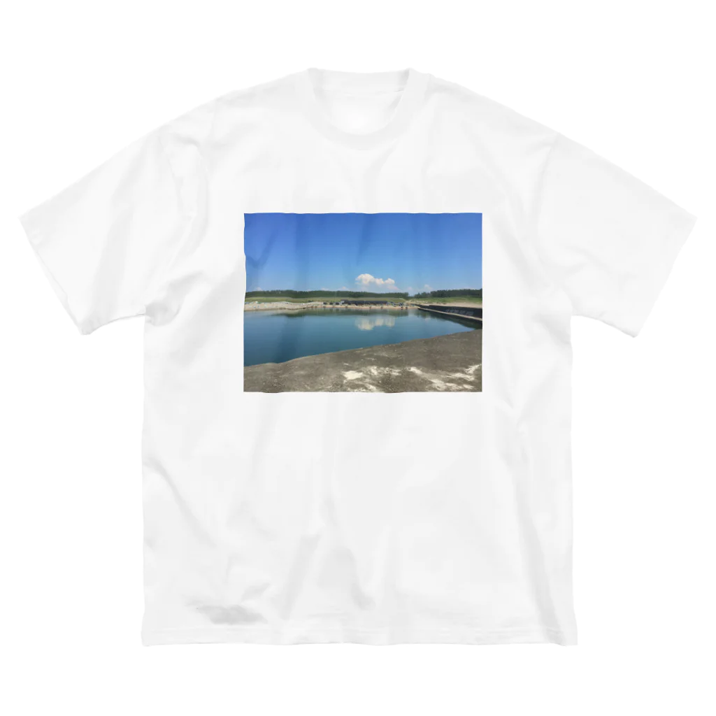 nkrailsの夏の漁港 ビッグシルエットTシャツ