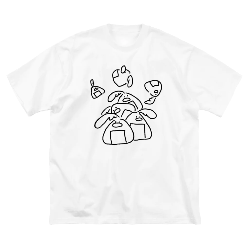 とりてんタウン-ヒラタドリ工房のヒラタドリ（おにぎり） ビッグシルエットTシャツ