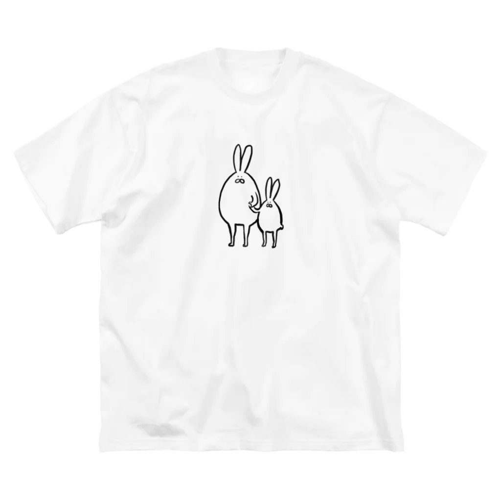 うさぎ本舗の透けるうさぎたち ビッグシルエットTシャツ