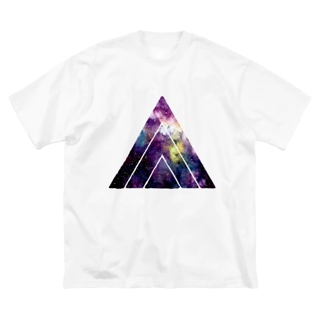 SANKAKU DESIGN STOREのFUNKY TRIANGLE LOGO。 A/宇宙 ビッグシルエットTシャツ