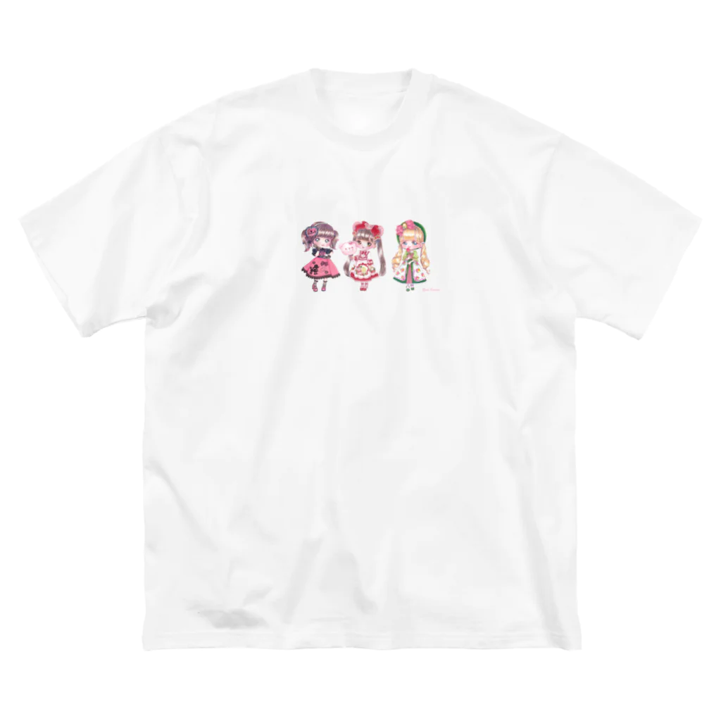 いちごカンパネラSUZURI店のりなガールズ ビッグシルエットTシャツ