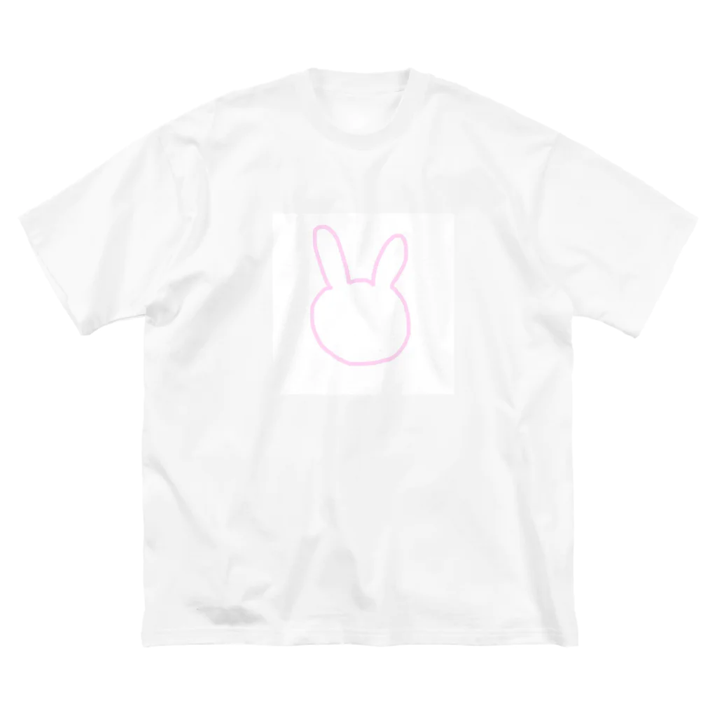 slime_の透明うさぎ ビッグシルエットTシャツ